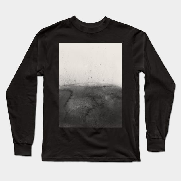 Abstract black watercolor 2 Long Sleeve T-Shirt by WhalesWay